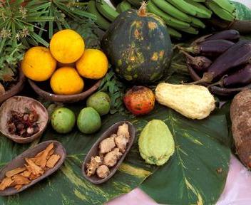 Frutta tropicale esotica nell'isola caraibica di Saint Lucia (foto Alamy)